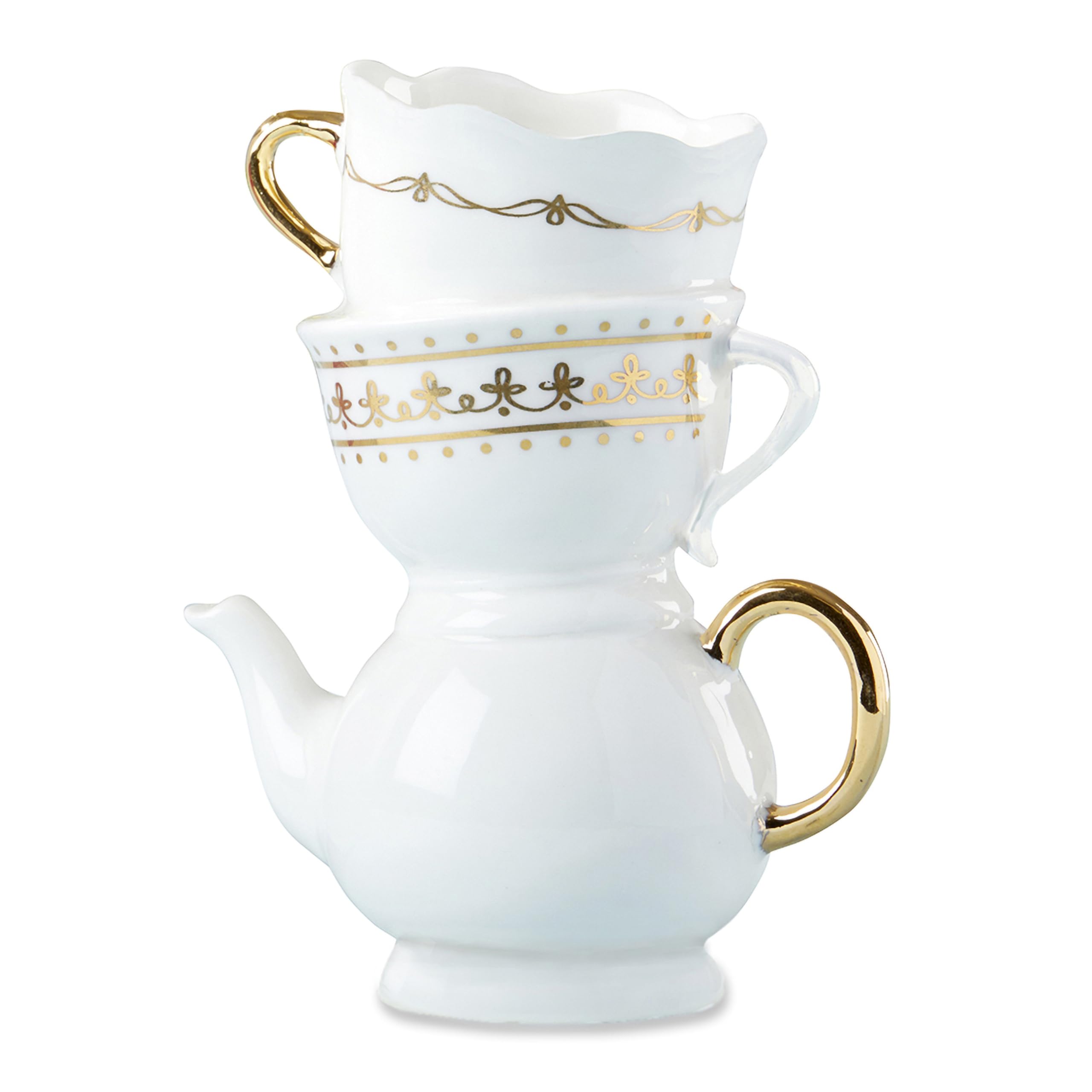 Kate Aspen Vintage Tea Party Antique Look Ceramic Bud Vase (Medium), Party Favor, Take Home Gift, Wedding Decoration, Table Deco