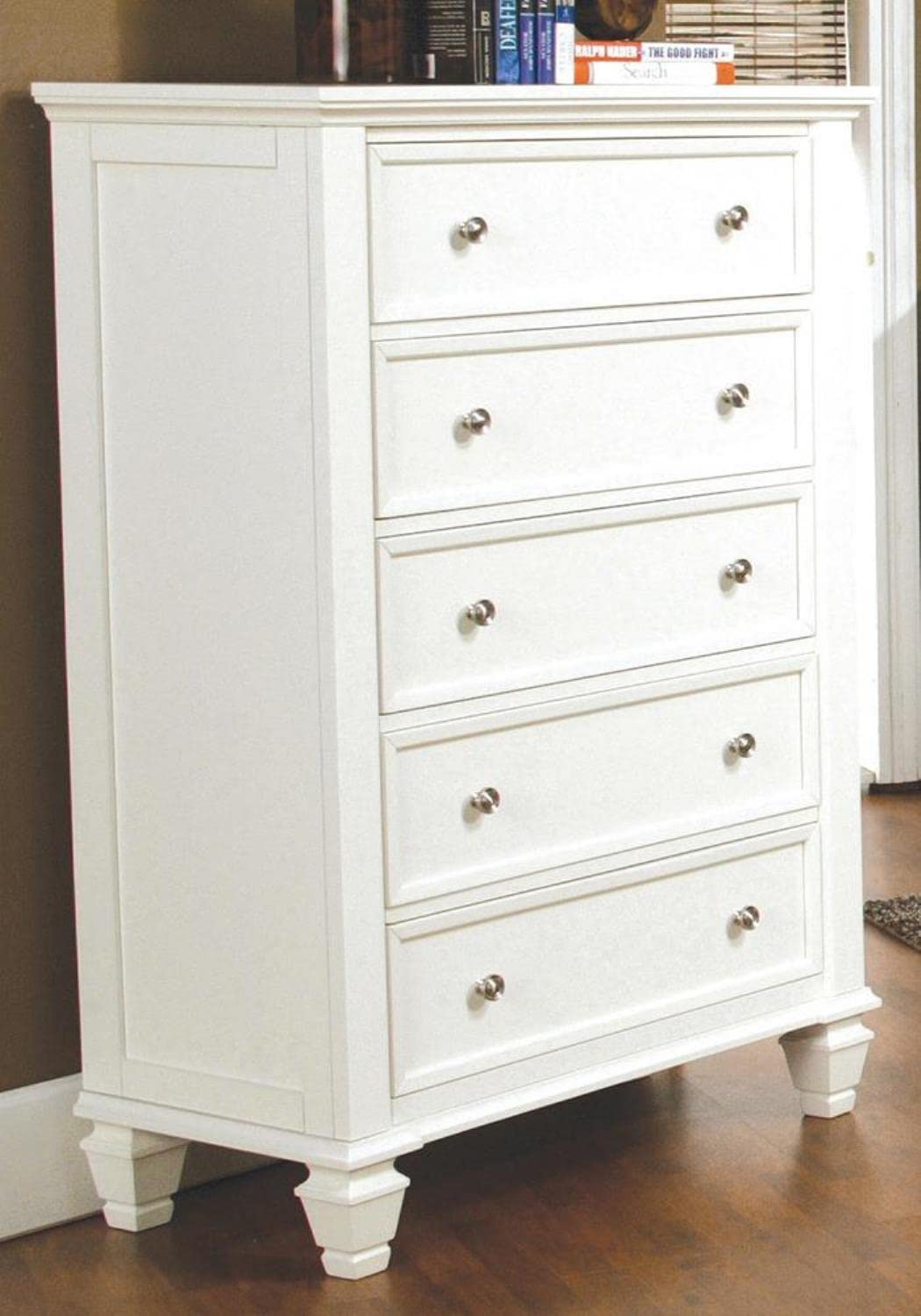 Coaster Furniture Sandy Beach 5-Drawer Chest White 201305