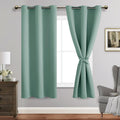 Jiuzhen Light Sage Blackout Curtains For Bedroom - Light Blocking And Noise Reducing Grommet Curtains For Living Room Darkening Curtains, Set Of 2 Window Curtain Panels, 38 X 63 Inch Length