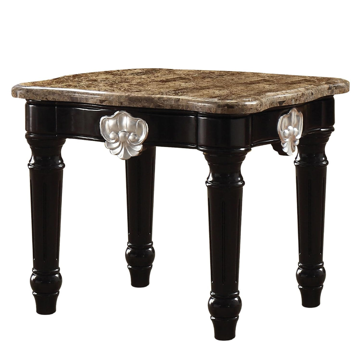 Benjara, Black Benzara End Marble Table Top