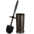 Toilet Bowl Brush Holder Set: Bathroom Deep Cleaning Toilet Scrubber Rim Cleaner with Caddy for Restroom Rv - Hidden Modern Eleg