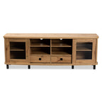 Baxton Studio Walda Modern and Contemporary Oak Brown Finished Wood 2-Drawer TV Stand
