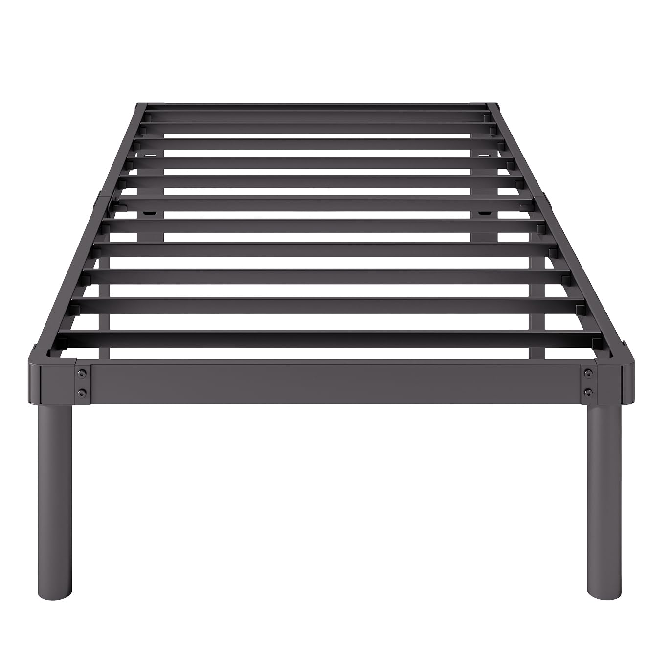 Viisari 14 Inch Metal Bed Frame Twin Xl No Box Spring Needed Heavy Duty Easy Assembly Noise Free Black V4002-14B