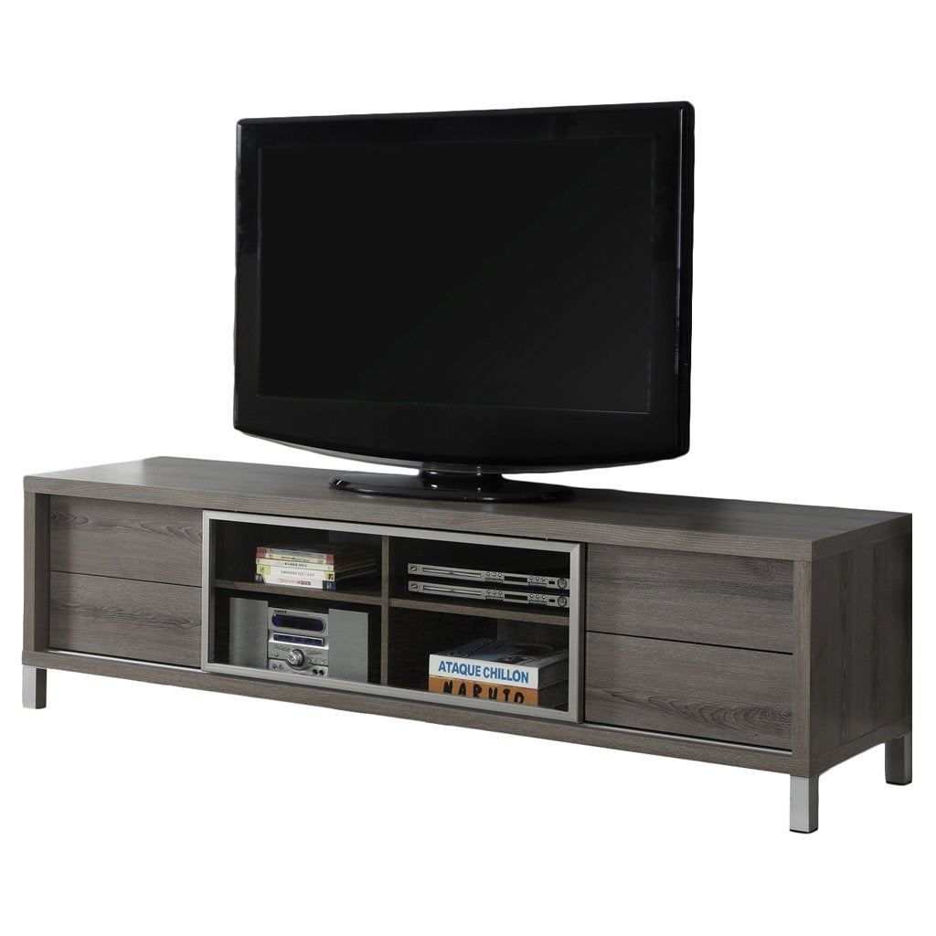 Monarch Specialties I 2537, Tv Console, Euro Style, White, 70&quot;
