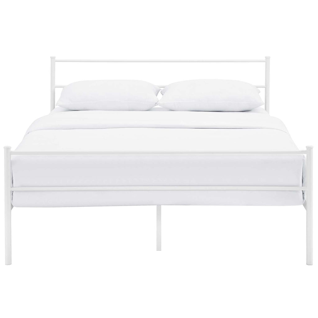 CasaFoyer Alina Platform Queen Bed Frame | Rustic Design | Sturdy Steel Frame | Supports 1323 lbs | No Box Spring Needed | Compatible with Memory Foam, Spring, Latex, Hybrid Mattresses | Mattress not included