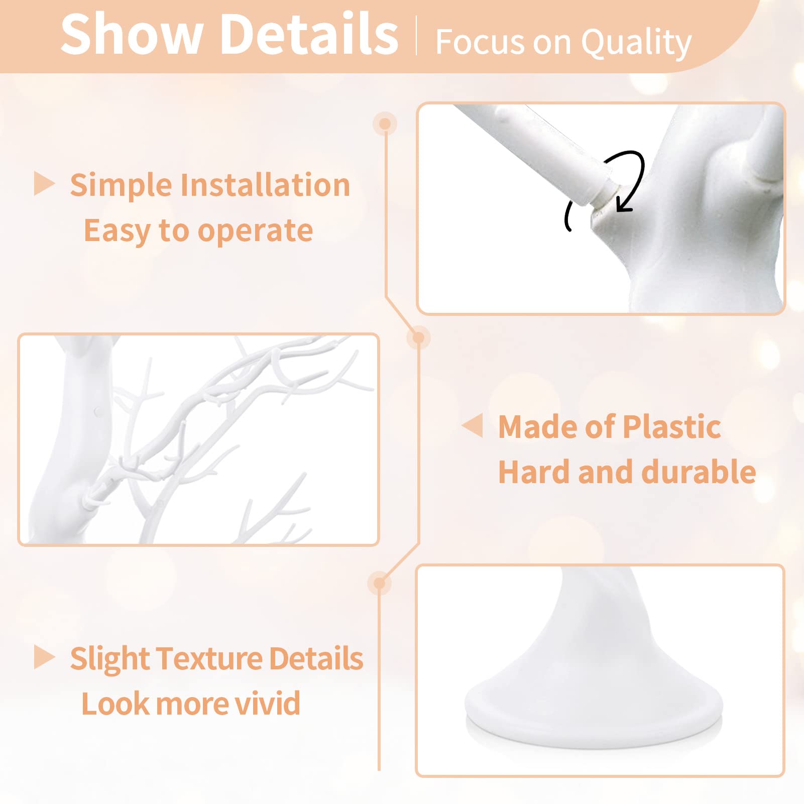 Nuptio Artificial Trees Decorative Trees: 2 Pcs White Twig Trees 22.8In Tall Halloween Decorations Wedding Centerpiece For Table