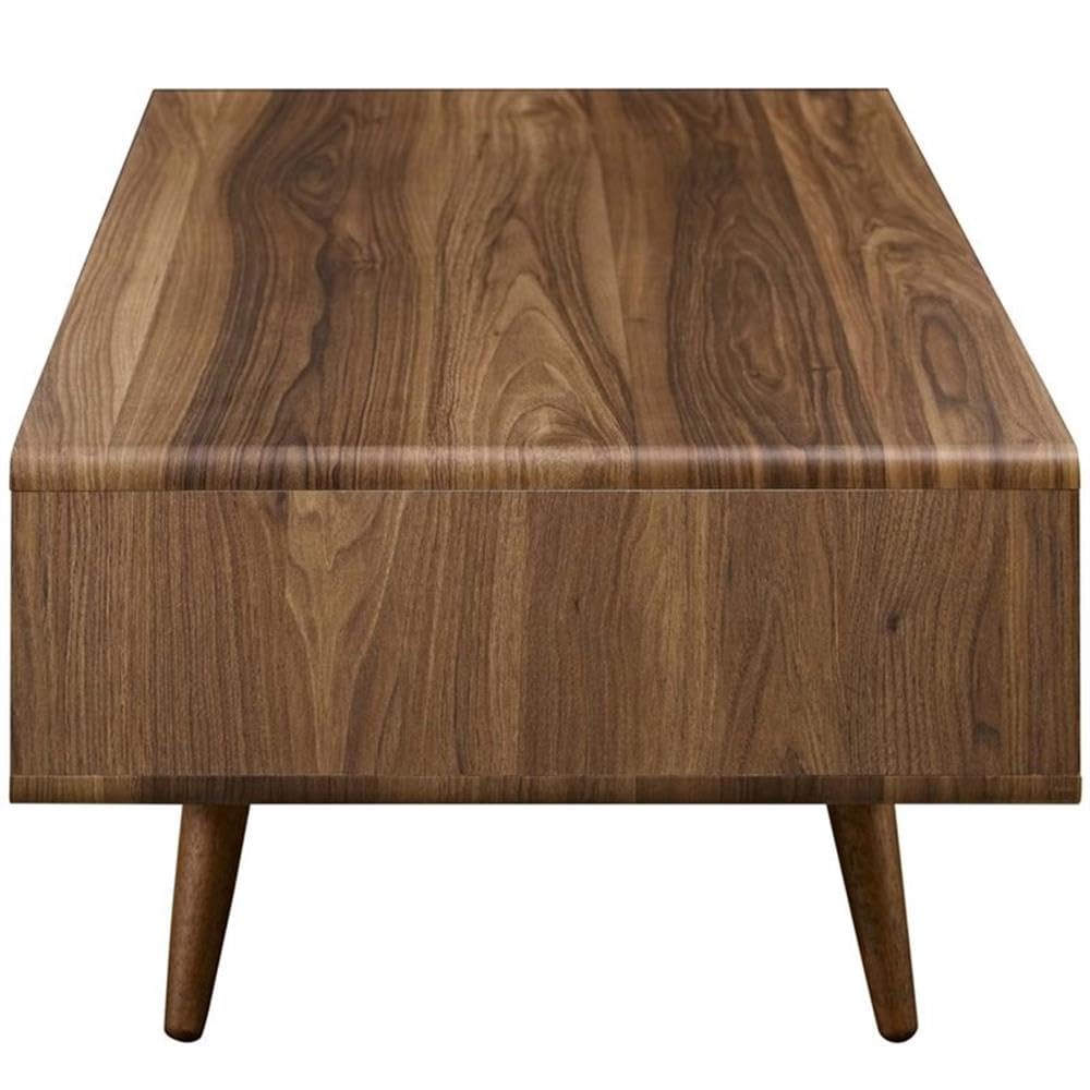 Modway Transmit Mid-Century Coffee Table, Walnut White