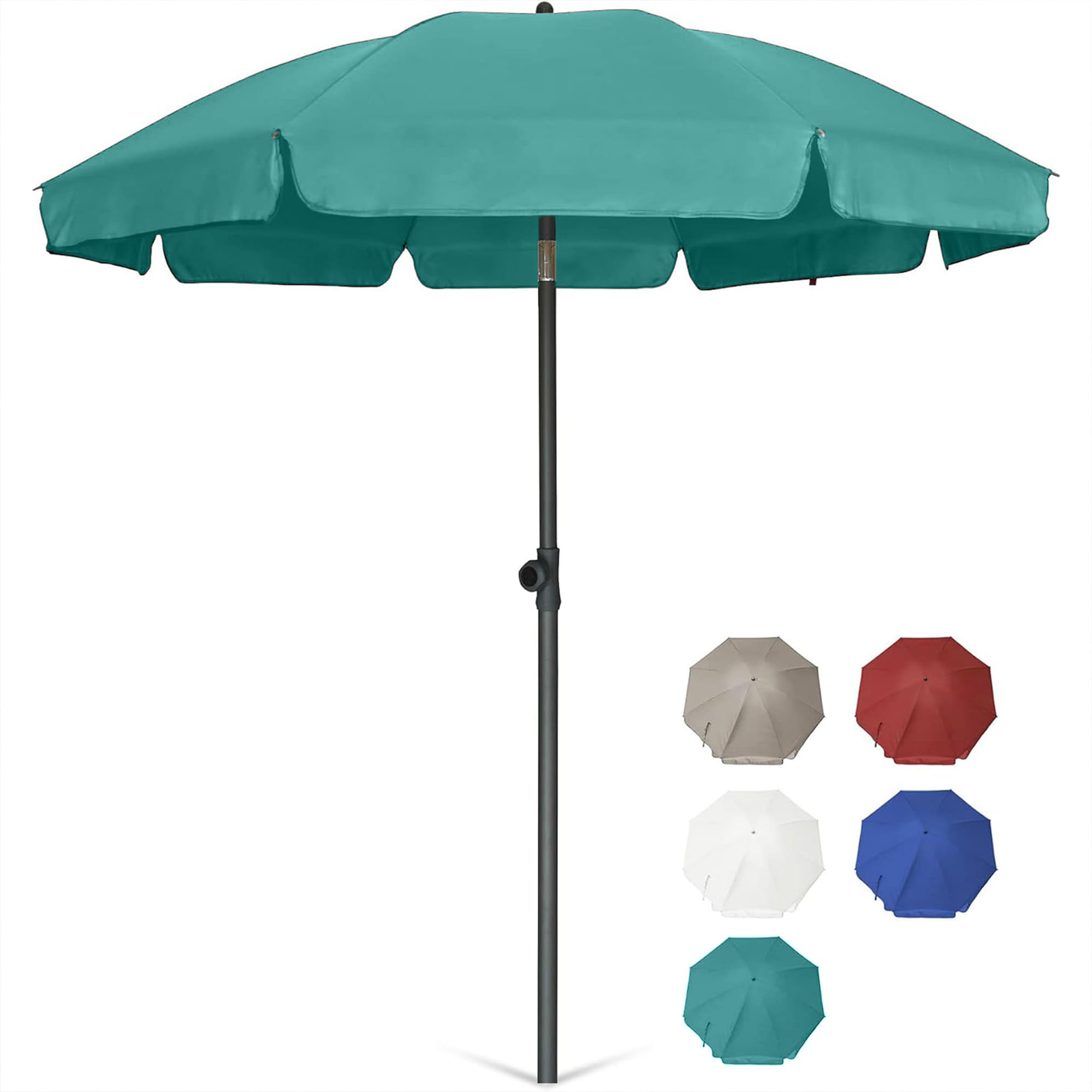 Ammsun Patio Umbrella, 6.5 Ft Outdoor Table Umbrella With Tilt Steel Pole, Upf50+ Protection, Great For Outdoor Garden Backyard,