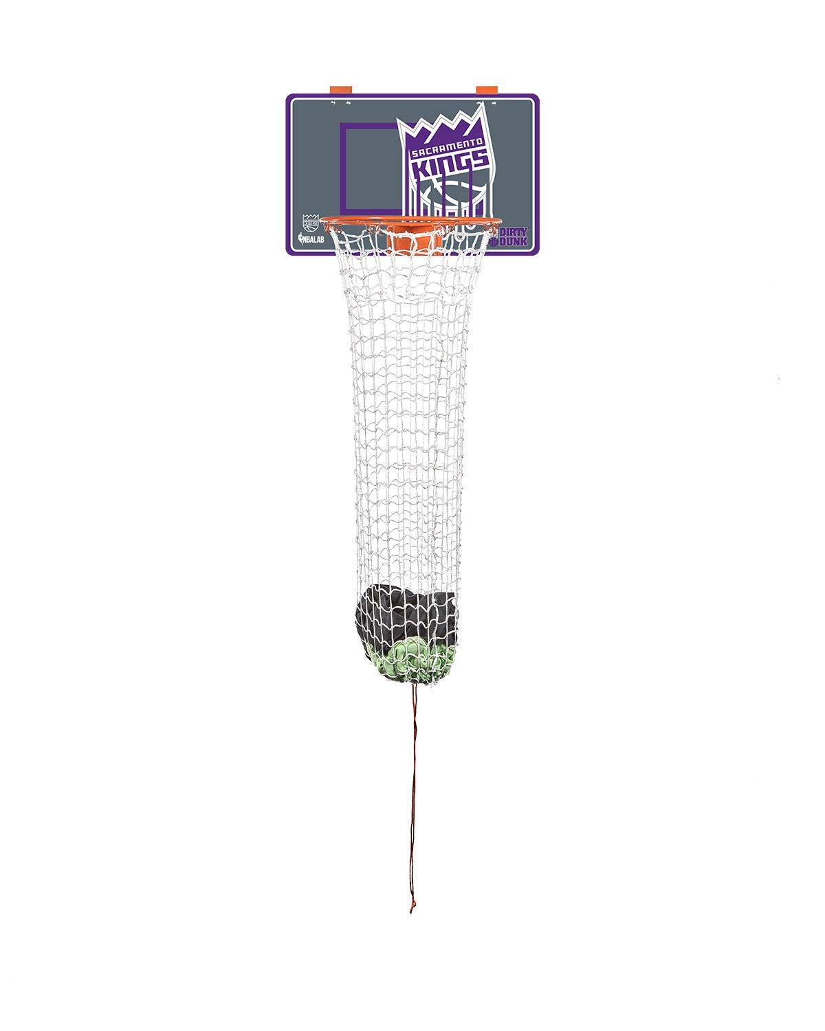 The Dunk Collection The Dirty Dunk Basketball Hoop Laundry Hamper - Sacramento Kings, NBA, Grey/Purple