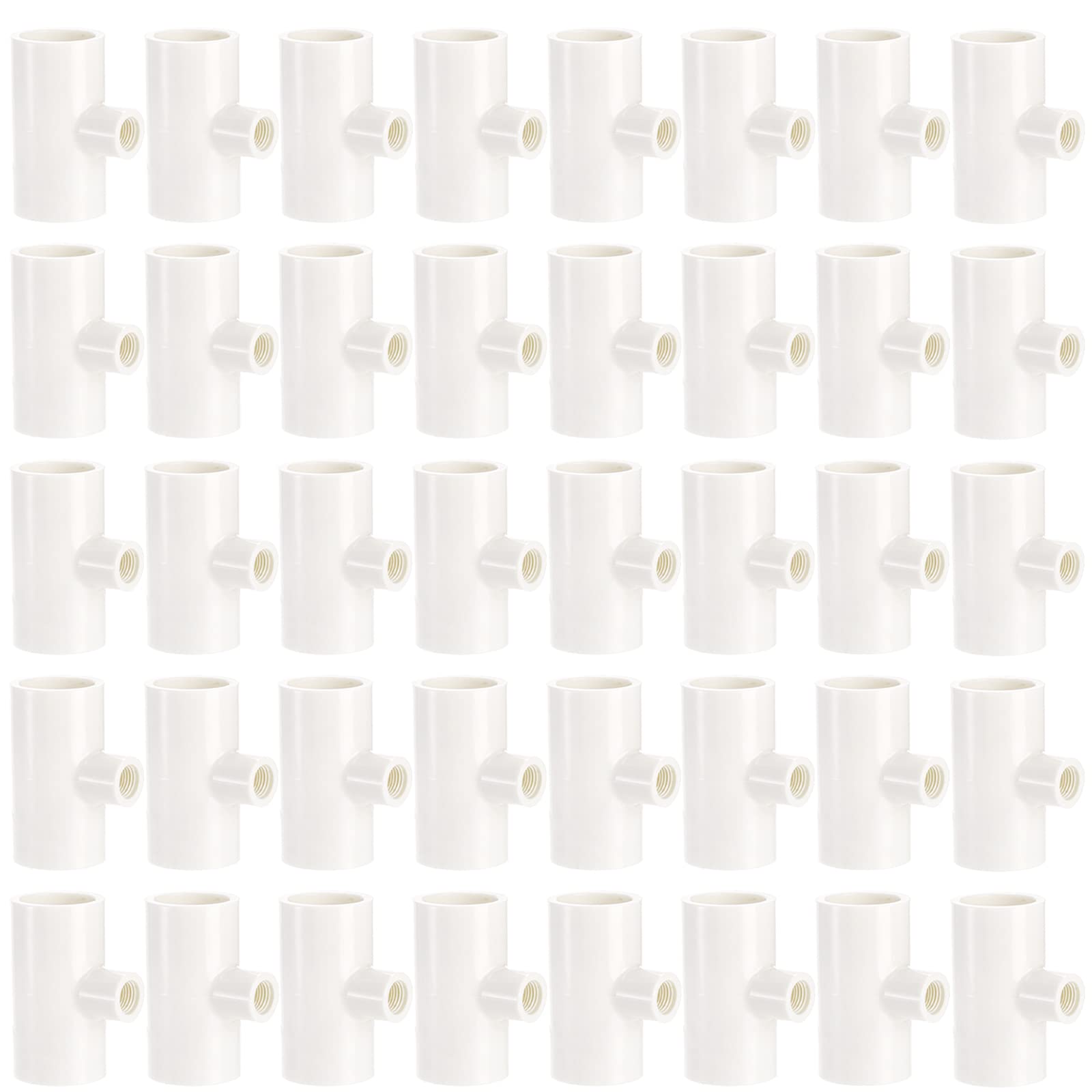 Hedume 40 Pack Chicken Waterer Pvc Tee Fittings, Pvc Tee Fittings For Threaded Poultry Nipples Chicken Water Drinker And Feeder