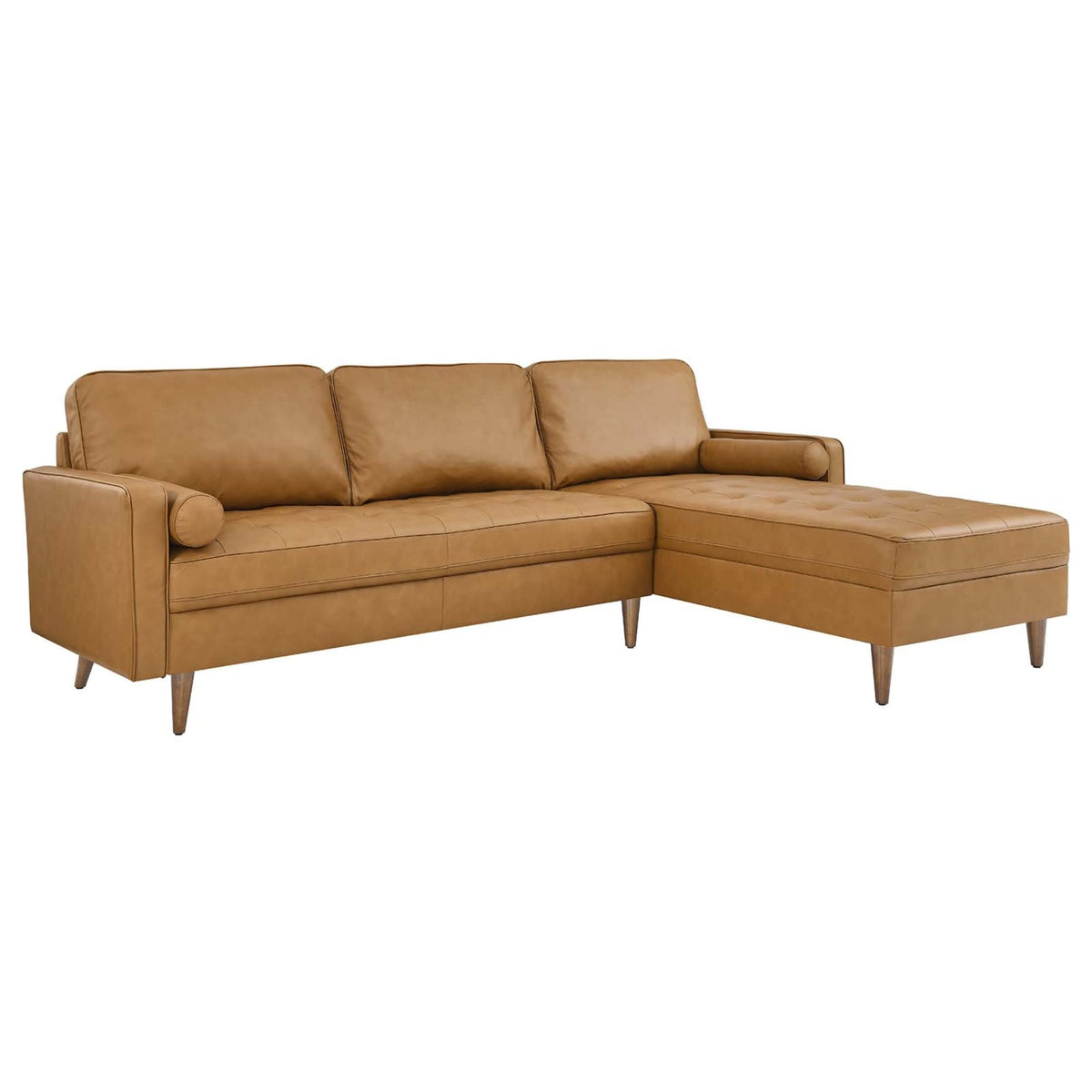 Modway Valour Sectional, 98' Sofa, Tan