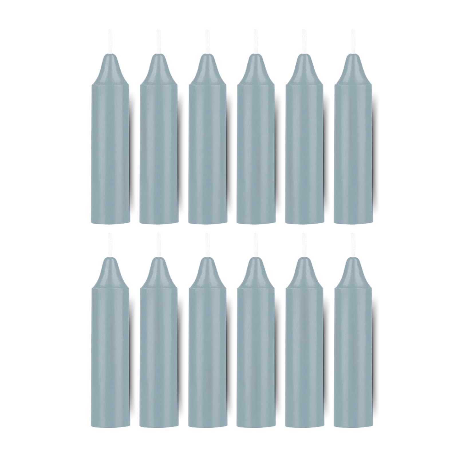 ladyrobyn Box of 12 Grey Candles | 4 inches Tall & 3/4 inch Diameter | Witchcraft Supplies for Your Personal Wiccan Altar, Spell