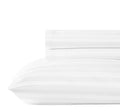 California Design Den 3 Piece Twin Size Sheet Set - 100% Cotton 500 Thread Count, Cooling Deep Pocket Bed Sheets With Fitted Elastic Sheet, Extra Soft Luxury Hotel Quality - Striped Bright White