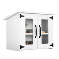 Ilyapa Little Library Box Outdoor - 22X14X19 Inch, White All Weather Composite Library Book Kit - Book Exchange And Lending Kit