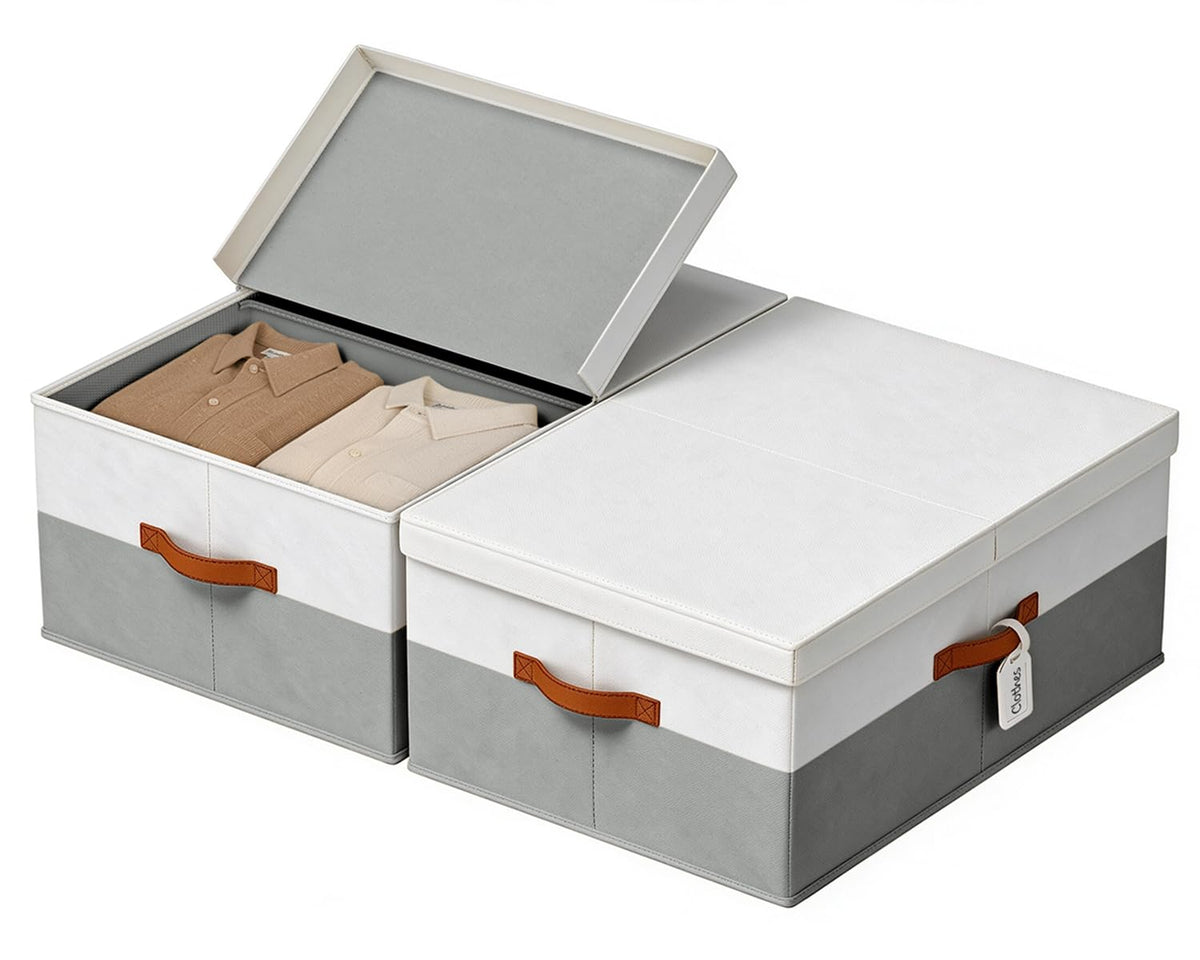 Homsorout Extra Large Storage Bins  Blanket Fabric Storage Boxes with Lids