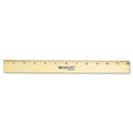 Westcott 05011 Beveled Edge Wooden Ruler, 12 Inch