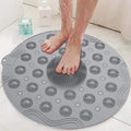 Home Brilliant Bathroom Mat NonSlip Suction Cup Round Silicone Bath Soft Shower Carpet Solid Color Foot Massage Mat Bathtub