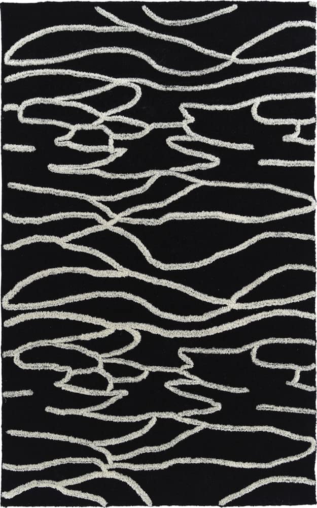 Dalyn Pesario Black 5' X 7'6&quot; Area Rugs Pe3Bk5X8