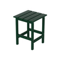 Costaelm Square Outdoor Side Tables, Adirondack Patio Tables For Outside, Hdpe Patio End Table Weather Resistant, Balcony Table For Pool, Seaside, Backyard, Porch, Indoor Companion, Dark Green