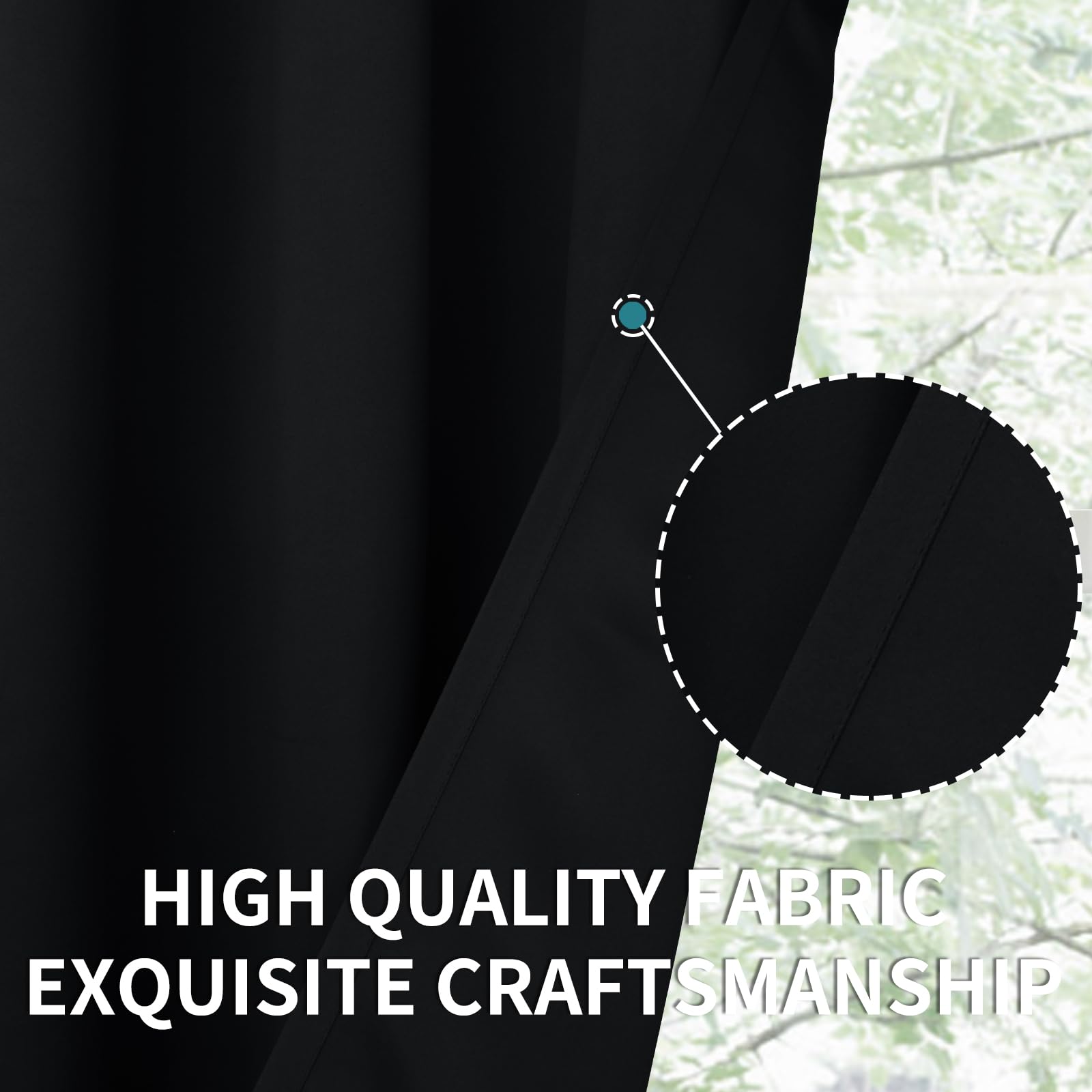 Bgment Kitchen Curtain 45 Inch Length, Short Blackout Curtain For Small Window, Grommet Privacy Thermal Insulated Tier Room Darkening Drape For Bedroom, 1 Panel, 42 X 45 Inch, Black
