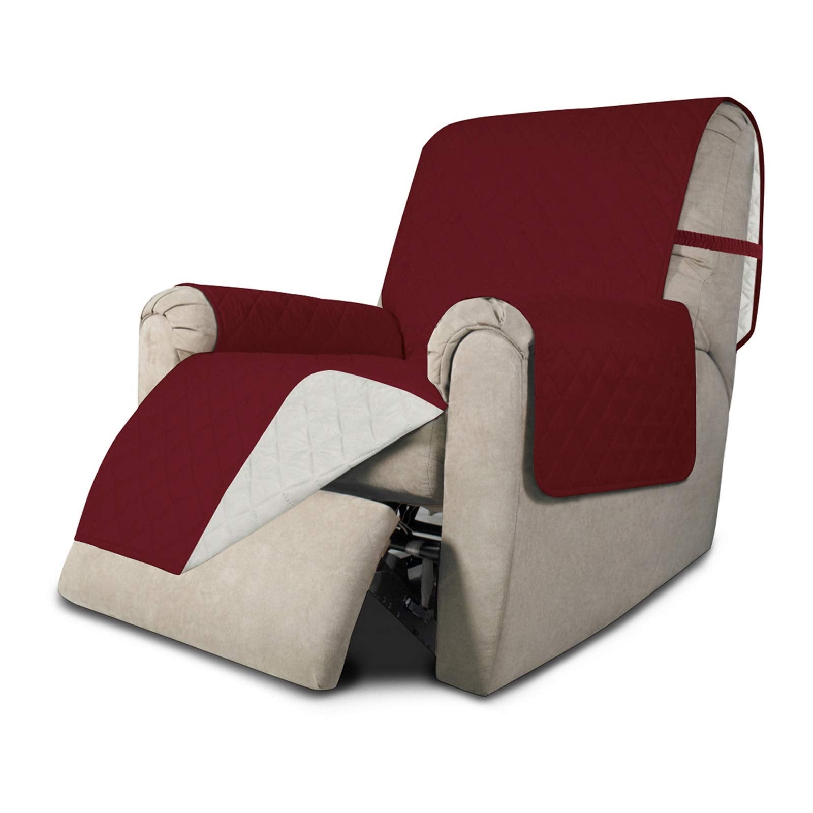 Easy-Going Recliner Sofa Slipcover Reversible Sofa Cover Water Resistant Couch Cover Furniture Protector With Elastic Straps For