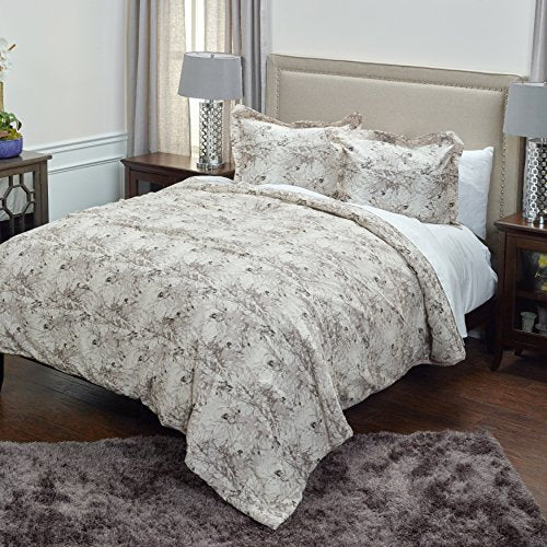 Rizzy Home | BT3008 | Polyester Comforter | 90&quot;x92&quot; Brown Abstract