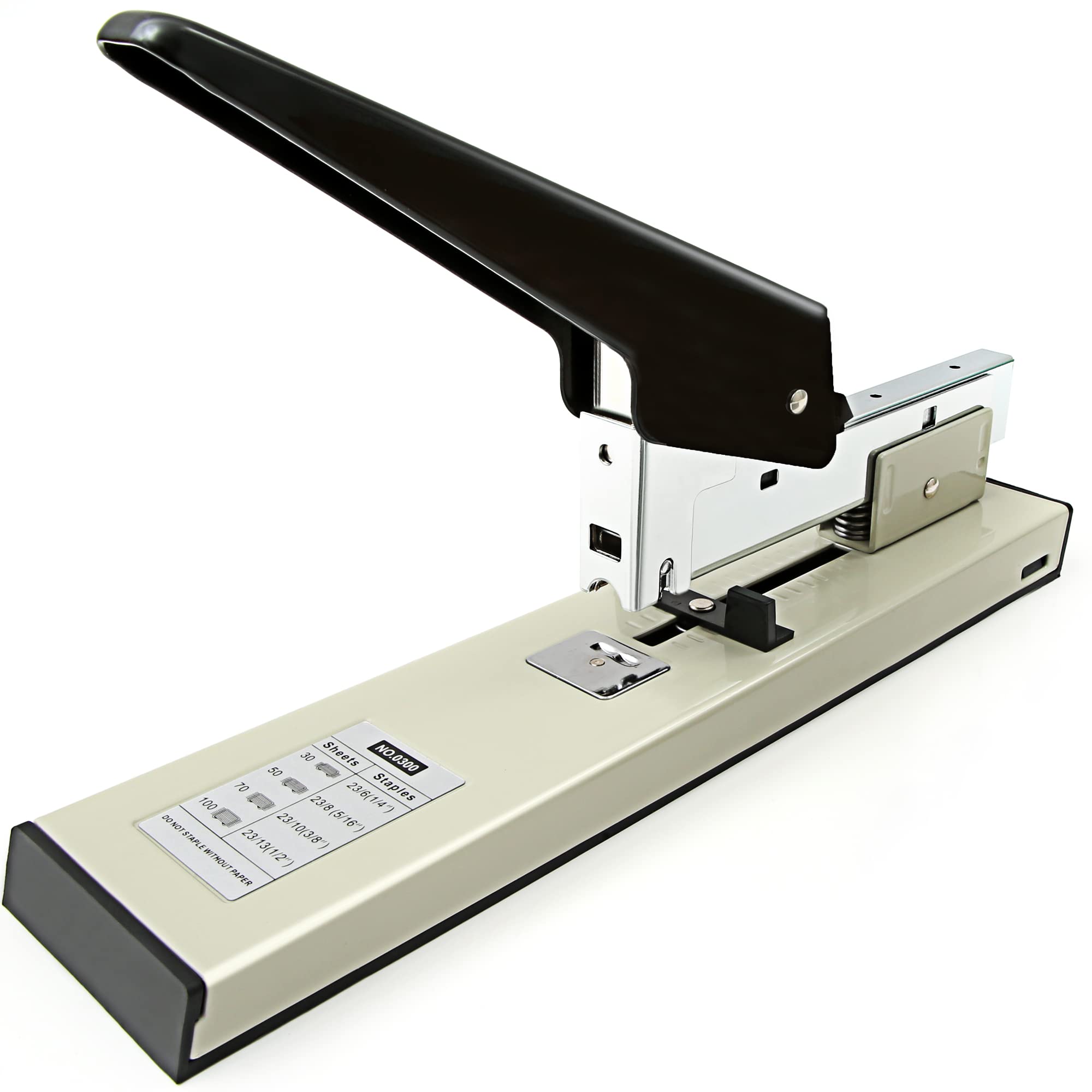 Stapler Heavy Duty, Office Stapler With 100 Sheet, 1Pack Manual Big Stapler Metal,Max Use 23/13 Staples