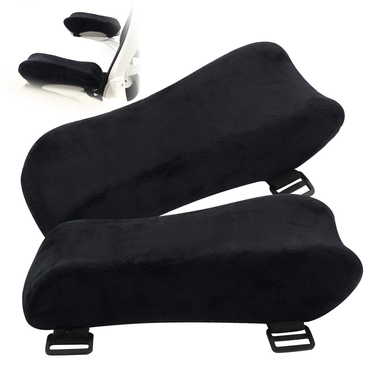 Gufaowi Ergonomic Office Chair Arm Pads, Memory Foam Armrest Pads For Office Chair Gaming Chair Arm Rest Covers For Desk Chair,