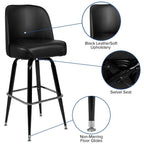 Flash Furniture James Metal Barstool with Swivel Bucket Seat