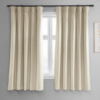 Hpd Half Price Drapes Signature Velvet Thermal Blackout Curtains For Living Room 63 Inch Long (1 Panel) Rod Pocket Insulated Blackout Curtains For Bedroom Window Curtains, 50W X 63L, Alabaster Beige