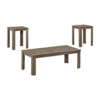 Monarch Specialties I 3 Piece Table Set, Dark Taupe