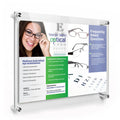 ArtToFrames Floating Acrylic Frame for Pictures Up to 20x30 inches (Full Frame is 24x34) with Chrome Standoff Wall Mount Hardwar