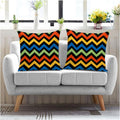 Bmrgifts Jute Fabric Decorative Designer Printed Cushion Cover Decorations For Sofa Living Room 16 X 16 Inch Set Of 2 Multi (Cc3