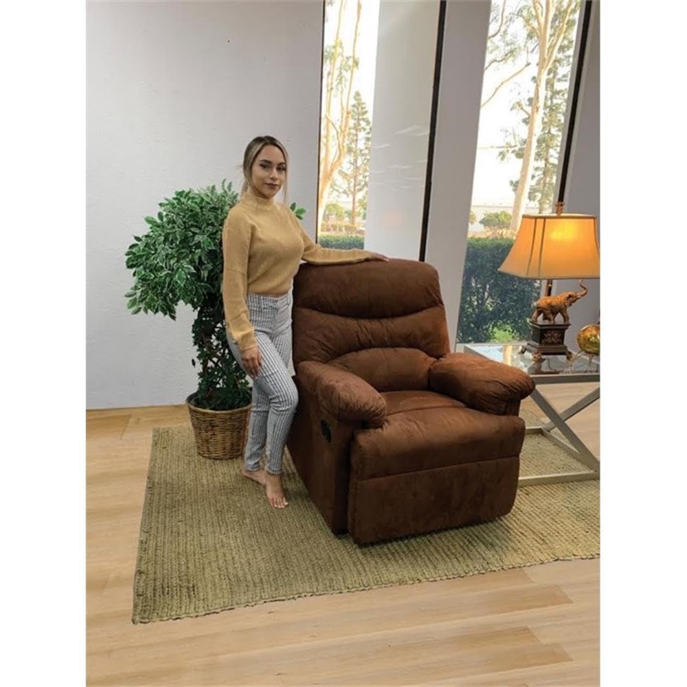Microfiber Glider Recliner in Chocolate by Acme Furniture