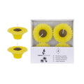 Mega Candles - Unscented 3 Floating Sun Flower Candles - Yellow, Set of 12