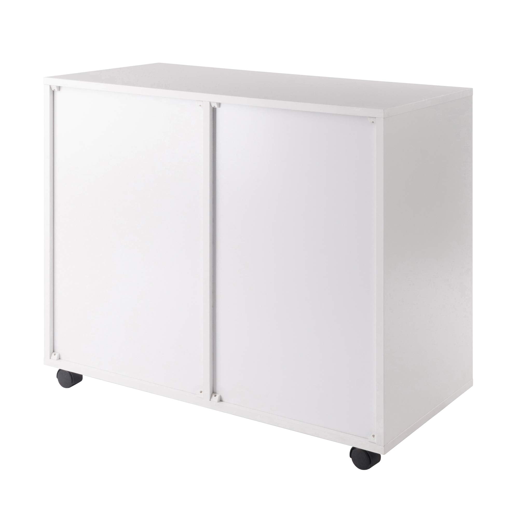 Winsome Halifax Storage Mobile Cabinets, 2 Doors, 4 Drawers, for Home Office, White