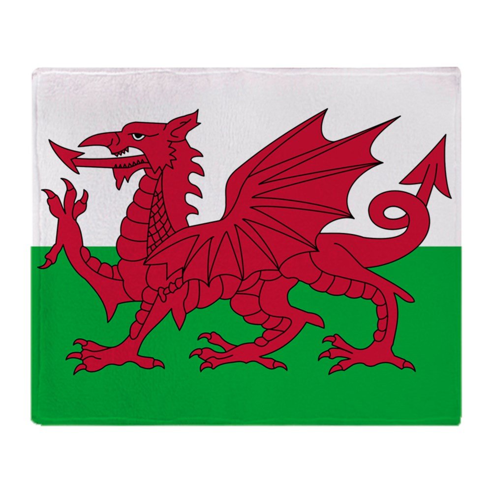 Cafepress Welsh Flag Of Wales Throw Blanket Super Soft Fleece Plush Throw Blanket, 60'X50'