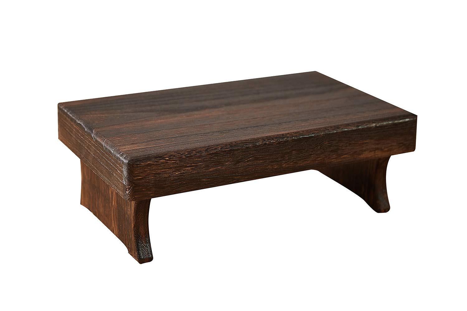 SINOBEST Wood Step Stool, Portable Rectangle Bed Stool, Small Step Ladder for Kitchen & Bathroom, Foot Rest Stool Under Desk, La