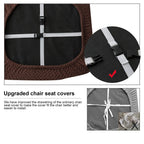 Genina Waterproof Seat Covers For Dining Room Chairs Covers Dining Chair Seat Covers Kitchen Chair Covers Slipcovers (Chocolate, 2 Pcs)