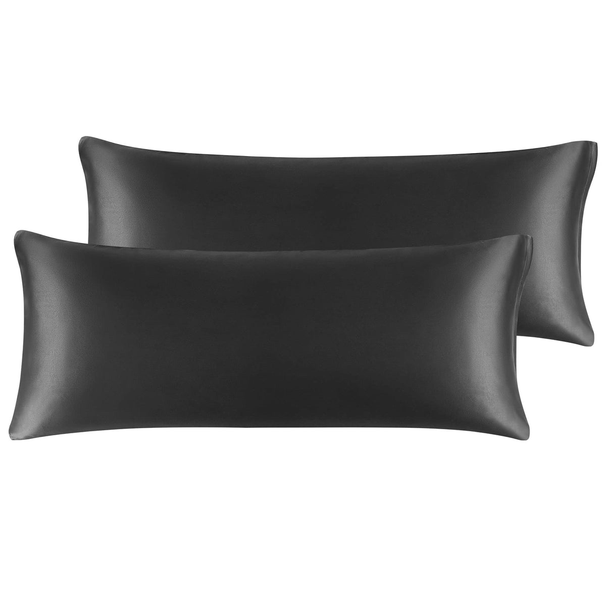 Piccocasa Satin Body Pillowcases For Hair And Skin, 2 Pack Luxury Silky Pillow Cover Smooth Long Satin Pillow Cases With Zipper