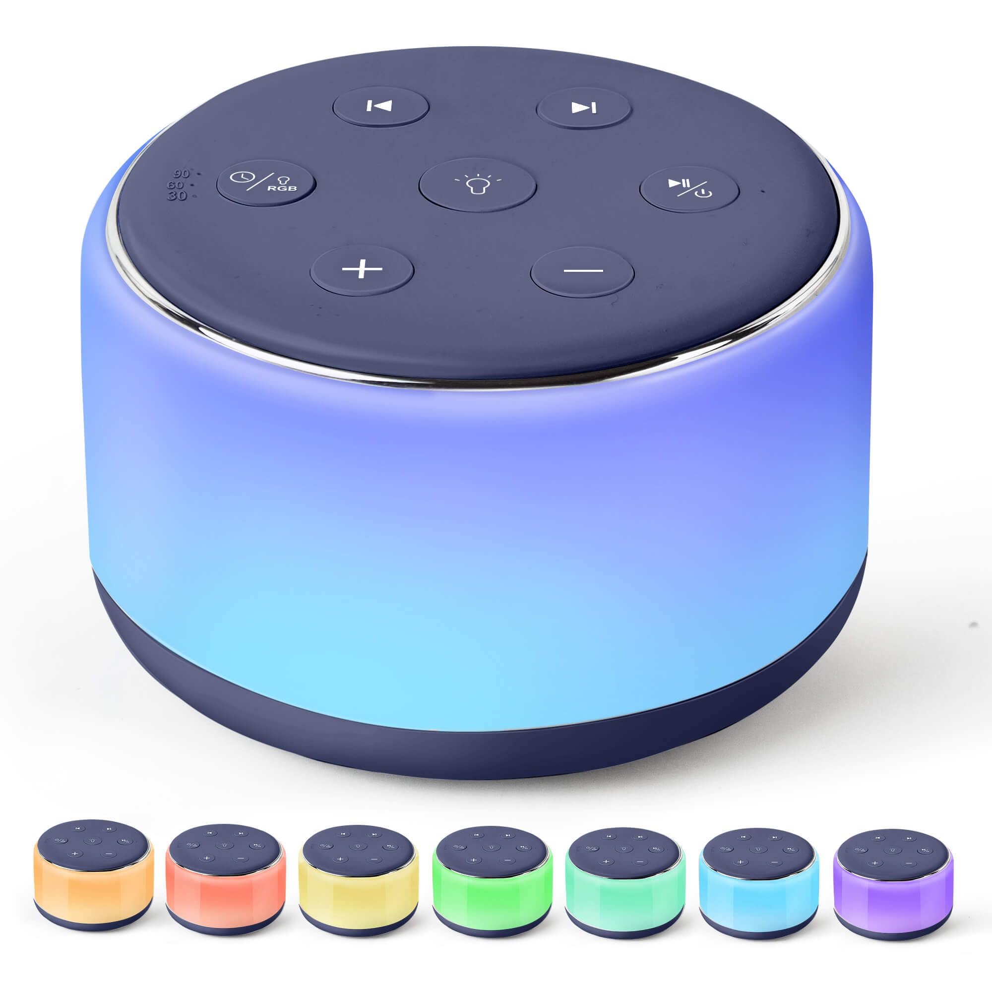 FamiSym Sleep Sound Machine for Babies Kids Adults - Rechargeable White Noise Machine for Sleeping with Night Light, 34 Soothing