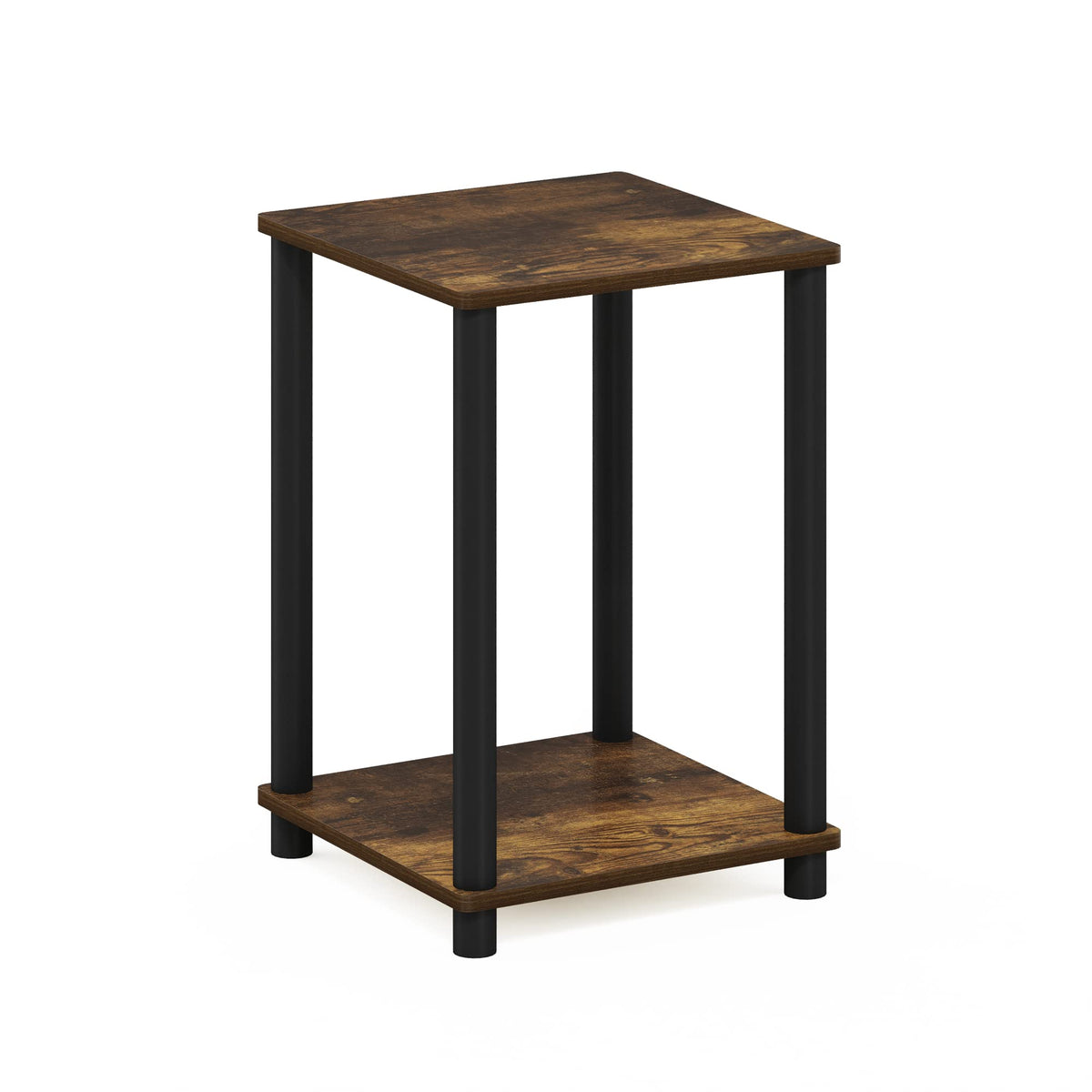 Furinno Turn-N-Tube Haydn End Table, Amber Pine/Black