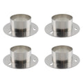 Geesatis Black Closet Rod Flange,Closet Wardrobe Flange Rod Holder Bracket  51mm (2 inch) Diameter Pole Support with Mounting S