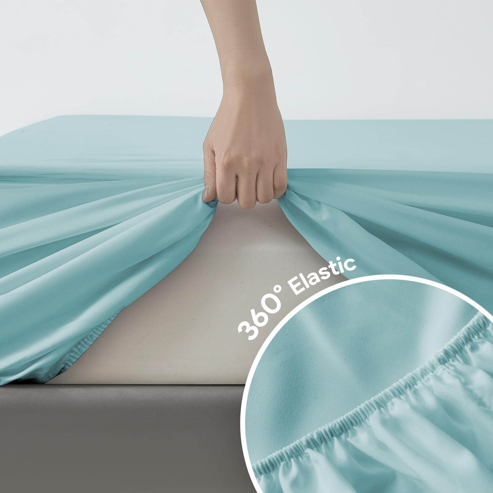 Maple&Stone Queen Fitted Sheet Only - Bulk Pack Of 6 Bottom Sheets - Premium Soft & Breathable, Brushed Microfiber Fabric For Qu