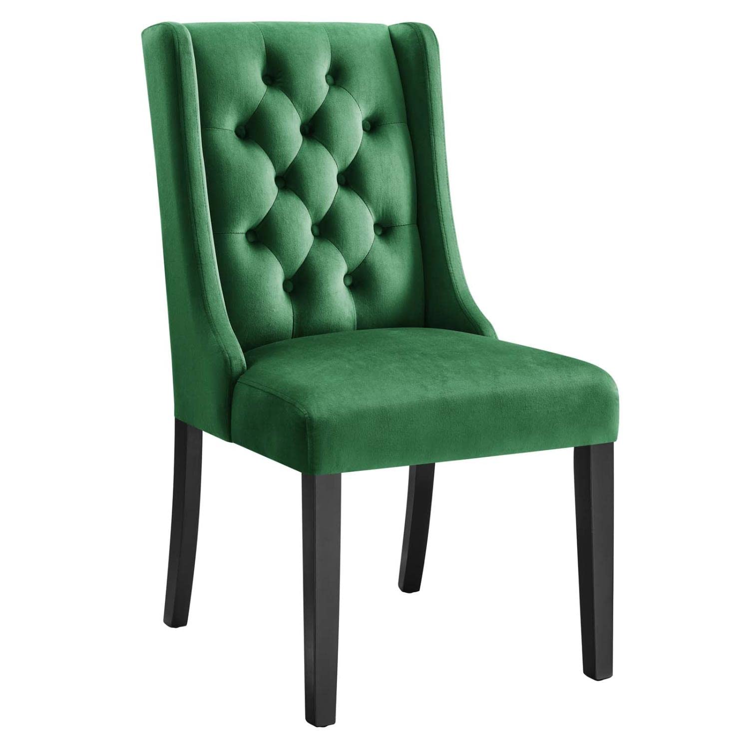Modway Baronet Velvet Set Of 2 Dining Chairs With Emerald Finish Eei-5013-Eme