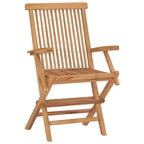 vidaXL Set of 6 Foldable Patio Chairs – Durable, Weather-Resistant Teak Wood, Smooth Sanded Finish, Convenient Storage – for Garden, Patio, Outdoor Furniture