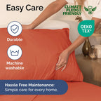 Extra Deep Pocket King Sheets - 4 Piece Breathable & Cooling Bed Sheets - Hotel Luxury Bed Sheet Set - Soft, Wrinkle Free & Comfy - Easily Fits Extra Deep Mattresses - Deep Pocket Coral Sheets Set