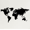 DEKADRON Metal Wall Art, Metal World Map Continents, Metal Wall Decor, Interior Decoration, Metal Sign, 4 Pieces (59 Wx32 H / 15