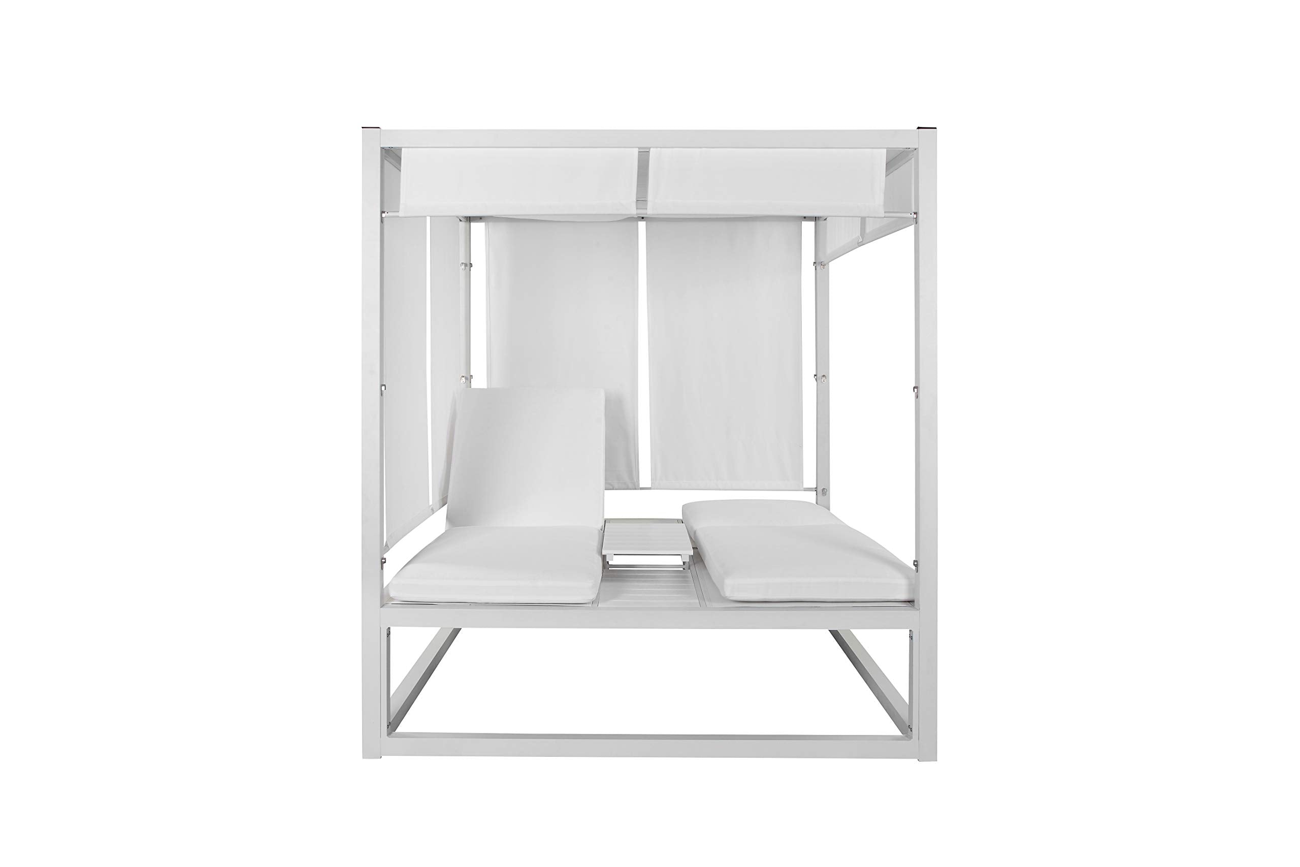 Pangea Home Madona Db Whtwht Patio Daybed, White