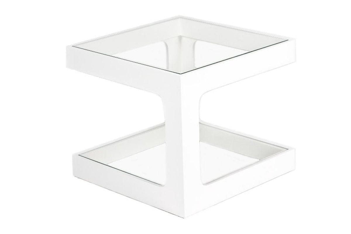 Pangea Home Meaz Side Table, White